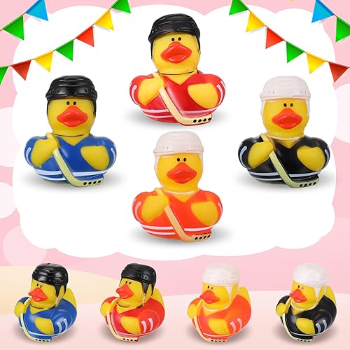 Miniatura 3 de Jexine 24 piezas de patos de goma de 4 estilos divertidos y adorables, juguetes divertidos y adorables, regalos de patos, fiesta de cumpleaños,