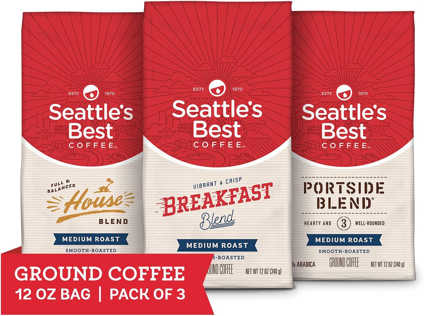 Seattle's Best Coffee KCup Pods, Portside Blend, 10 CT