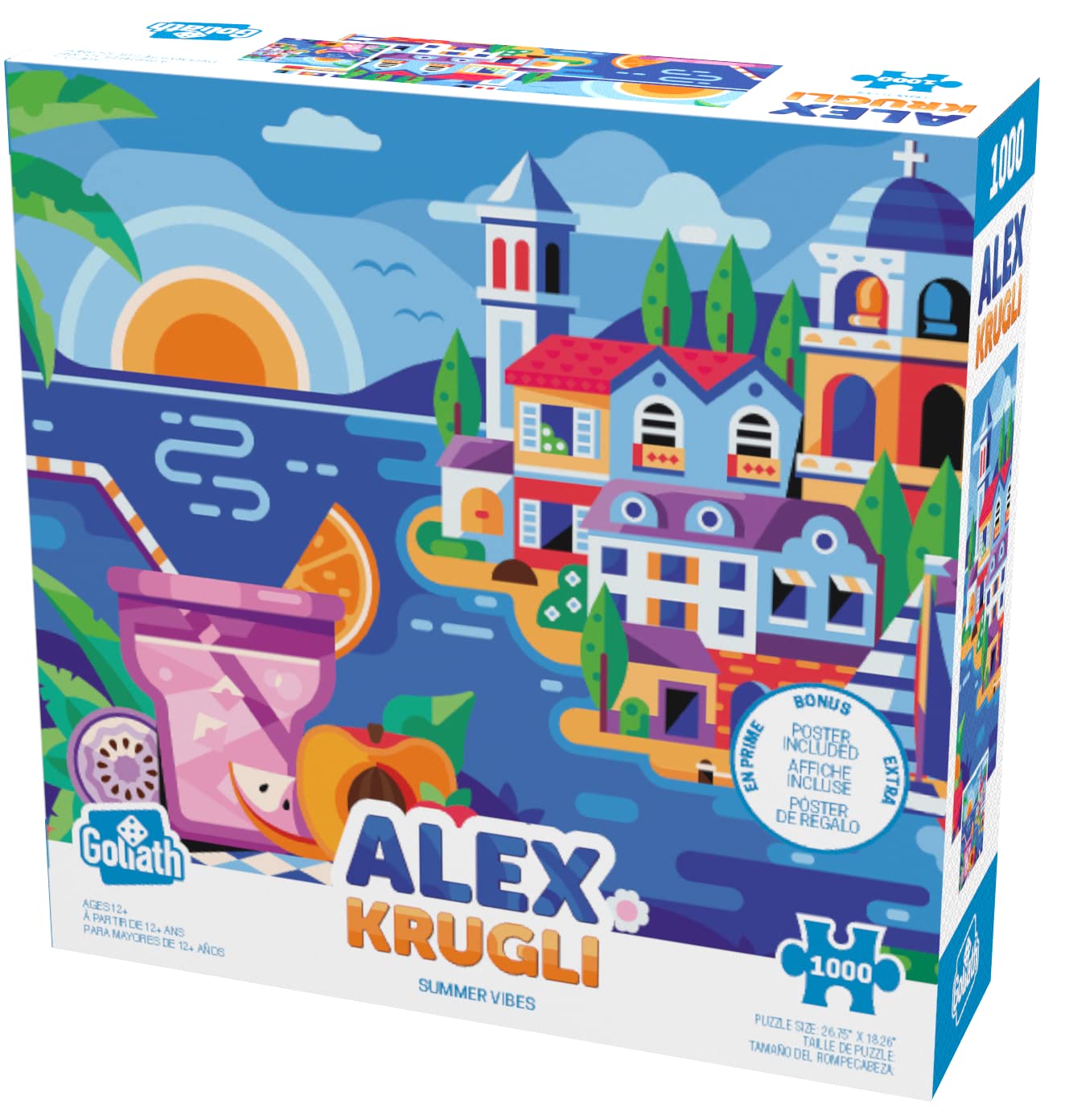 Amazon.com: Goliath Alex Krugli: Summer Vibes 1000-Piece Puzzle