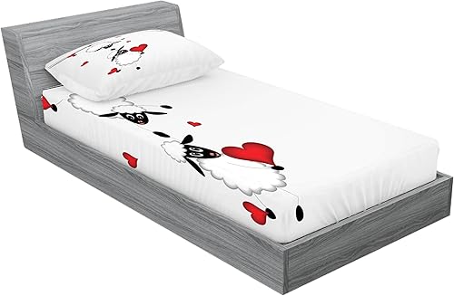 Miniatura 297 de Ambesonne - Juego de sábanas bajeras y fundas de almohada, diseño clásico botánico, plantas de jardín vintage, juego de 3 piezas con estampado