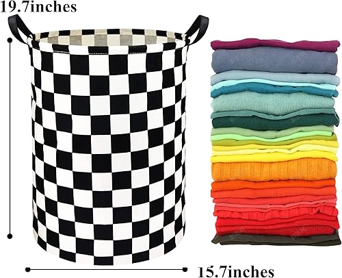 Miniatura 5 de HIYAGON - Grandes cestas de almacenamiento, cestas de lavandería impermeables, cesta de lona plegable para almacenamiento para la habitación de los