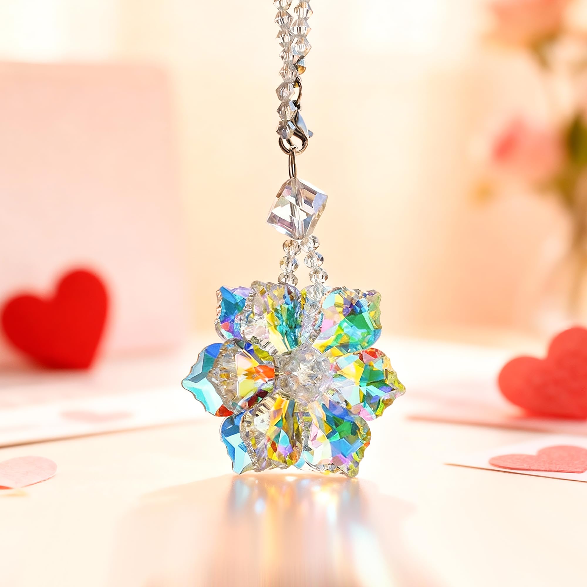Amazon.com: H&D HYALINE & DORA Crystal Snowflake Car Pendant Lucky