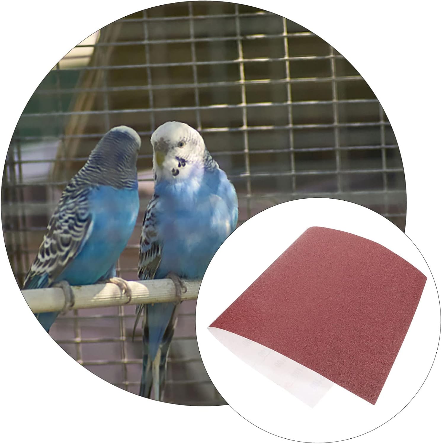 2pcs Bird Cage Gravel Liner Paper Replaceable Sandpaper for Pet Bird Cages for Maintenance Safe and Accessories for