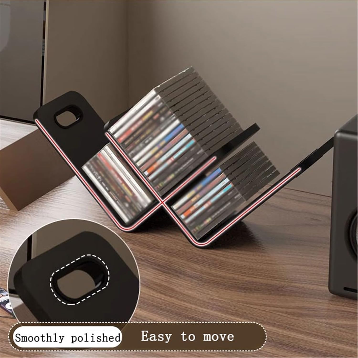 CD Rack Creativity Alphabetical Shapes CD Storage Rack Home Wooden Record Books Display Stand Disc Rack