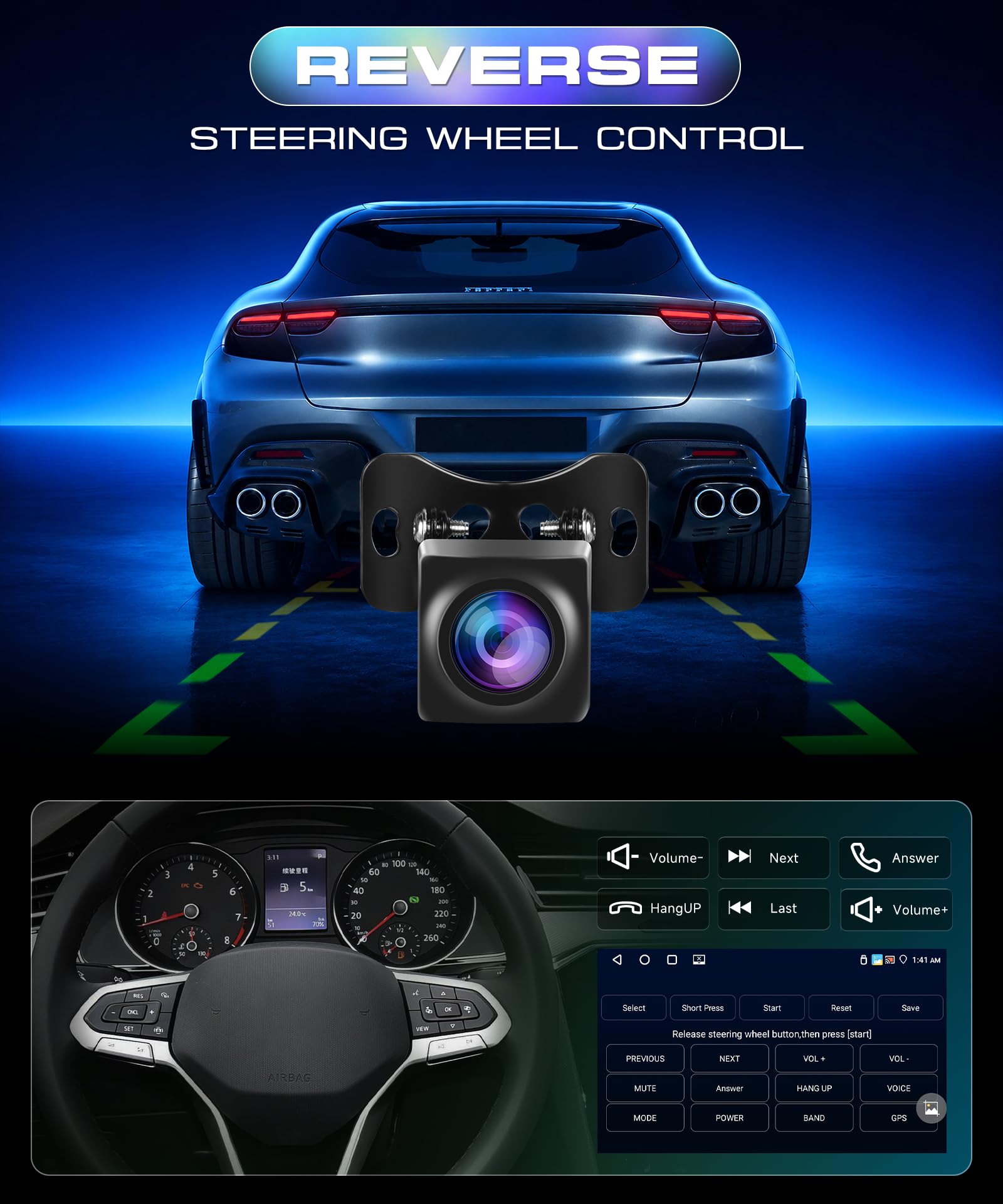 4GB RAM + 64GB ROM Carplay Autoradio per VW MK3 4 POLO PASSAT B6 BORA MK5 SHARAN JETTA GOLF con Wireless Android Auto Touchscreen da 7 Pollici GPS/WiFi/FM/RDS/SWC/Canbus/BT/EQ+AHD Camera