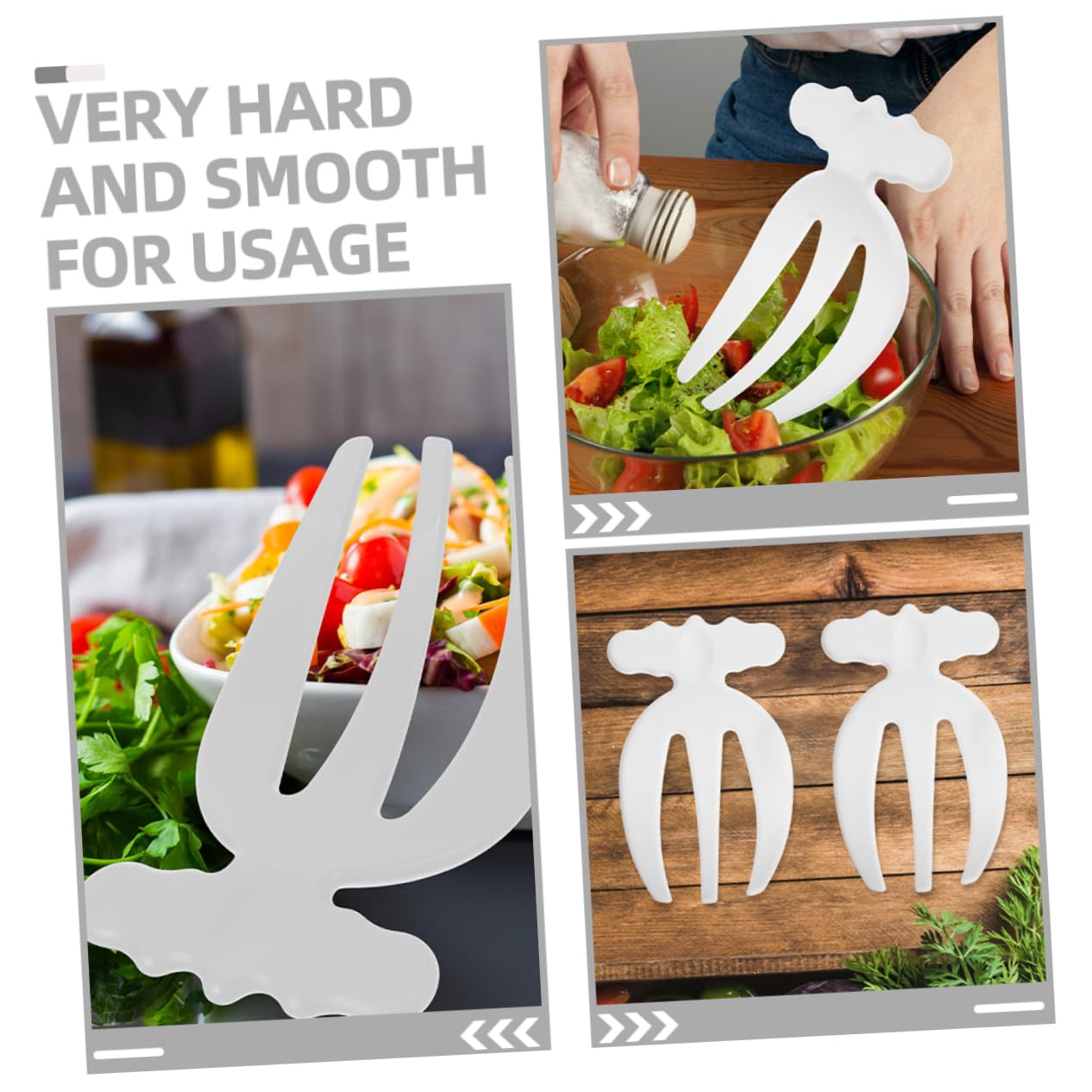 FUNOMOCYA 4Pcs Reusable Salad Hands Plastic Food Claws for Easy Tossing Serving Salad Pasta Fruits Versatile Kitchen Utensils for Mixing Serving