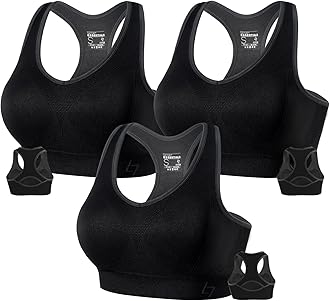 FITTIN Racerback Sports Bras for Women - Padded Seamless Support Bra for Yoga Gym Workout Fitness