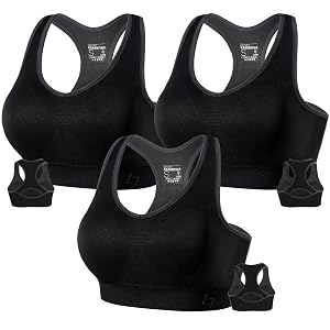 FITTIN Racerback Sports Bras for Women - Padded Seamless Support Bra for Yoga Gym Workout Fitness