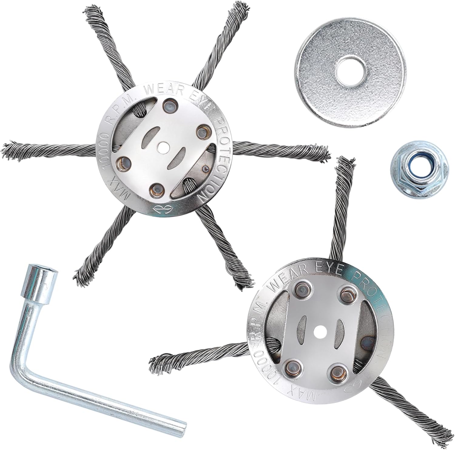 6 inch Steel Wire Brush Cutter Trimmer Head, Weed Wacker