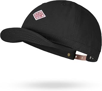 Croogo Short Brim Baseball Cap Vintage Dad Hat Low Profile Flat Brim Hat | Cotton Fabric,Flip-up Brim,6 Panel Design,Retro Fashion,Convenience at Work,Adjustable,Foldable,Skin-Friendly