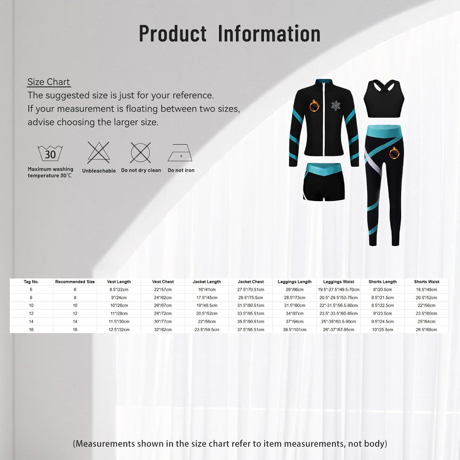 Kids Girls Dance Outfits Long Sleeve Fleece Sport Jacket Dance Crop Top Figure Skating Tights and Short