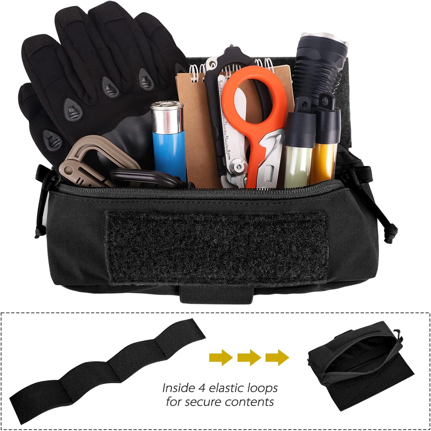 PETAC GEAR Tactical Mini Drop Pouch Fanny Pack Tool Pouch for Tactial Vest Chest Rig - Image 4