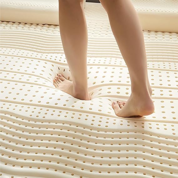 Latex Mattress Super Soft 100% Natural Simple Design Relaxing Bedroom Latex Mattress with Topper,Flat Type,2in,120x190cm(47x75in)