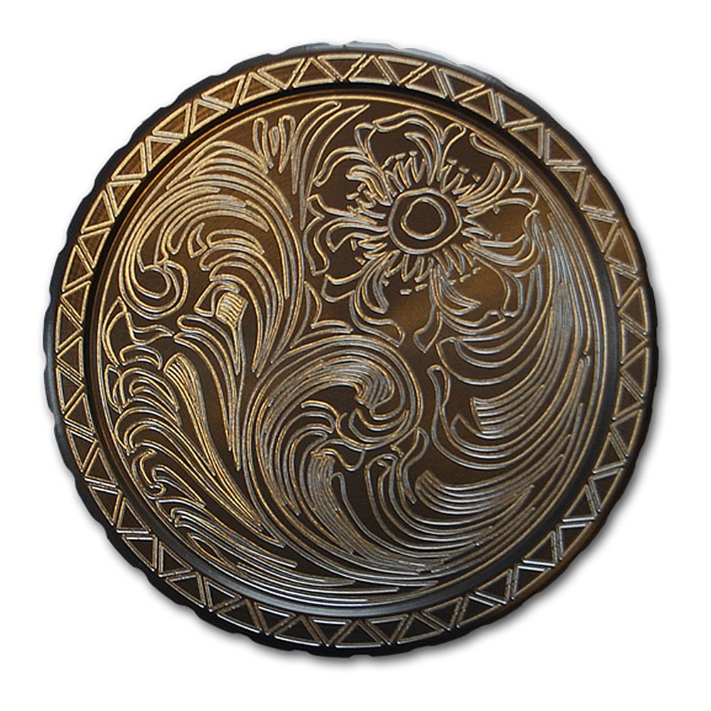 Engraved Snuff lid Flower Scroll