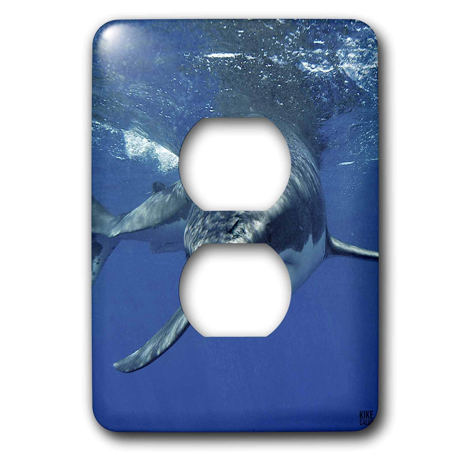 Grand requin blanc décor de mur lsp_10585_6 pour 2 prises