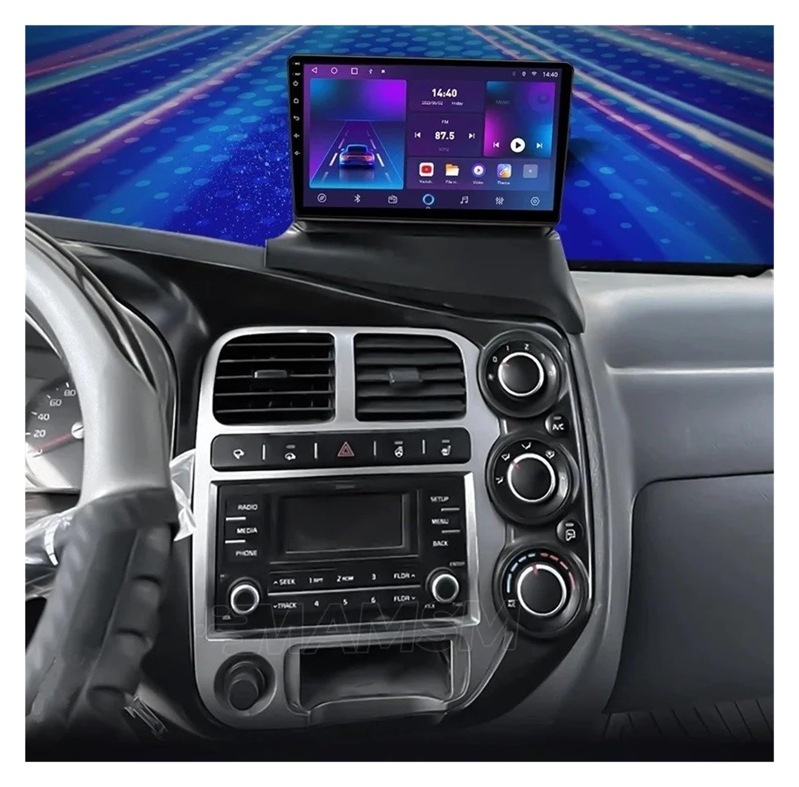 Mascherina Autoradio Cornice Stereo 9 Pollici Car Dvd Radio Android Fascia Multimedia Mp5 Video Audio Stereo Pannello Telaio Cablaggio CD per KIA per Bingo per Bongo 2004-2018