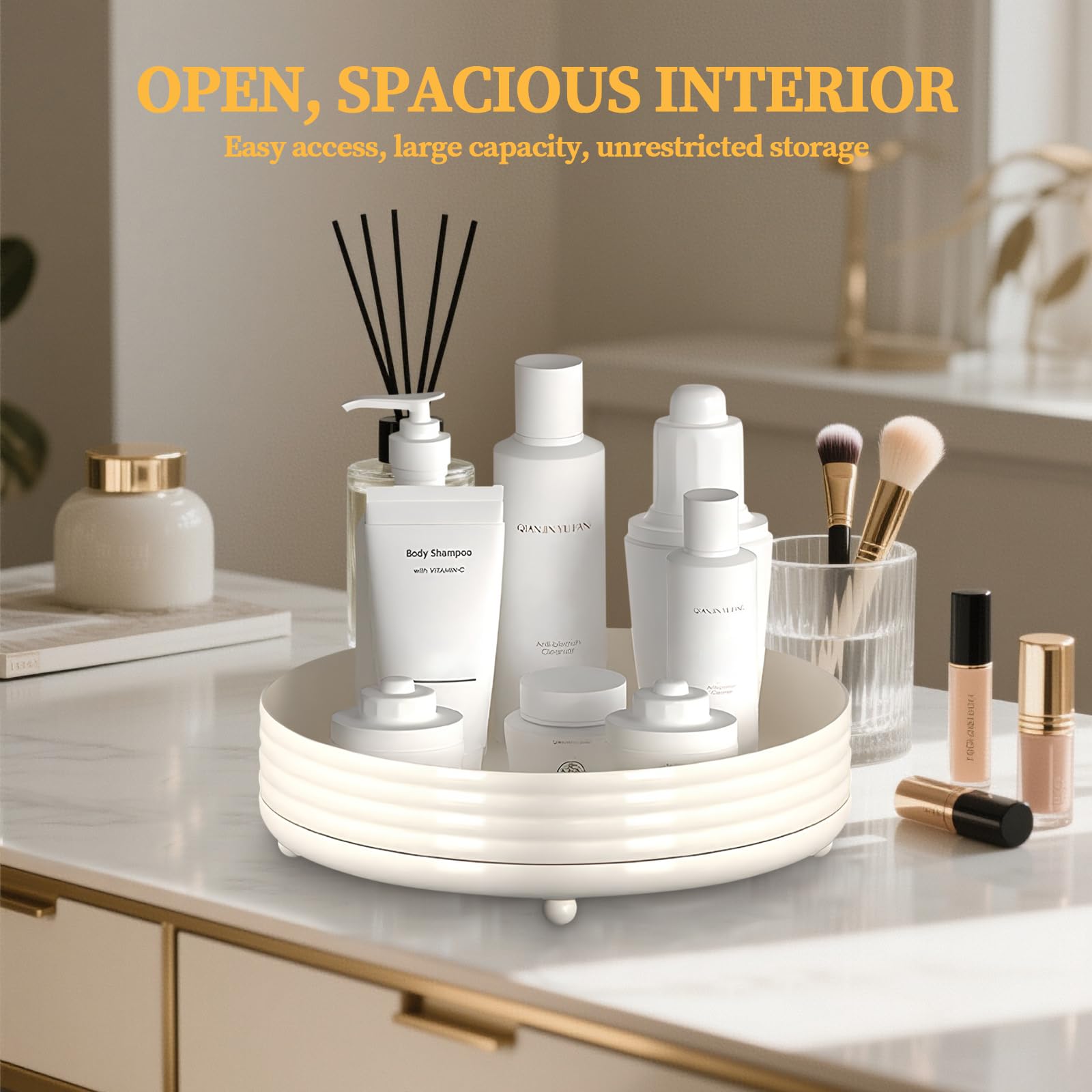360° Drehbarer Make-up Organizer – 7 Schichten, 23cm Durchmesser, Für Schminktisch & Bad