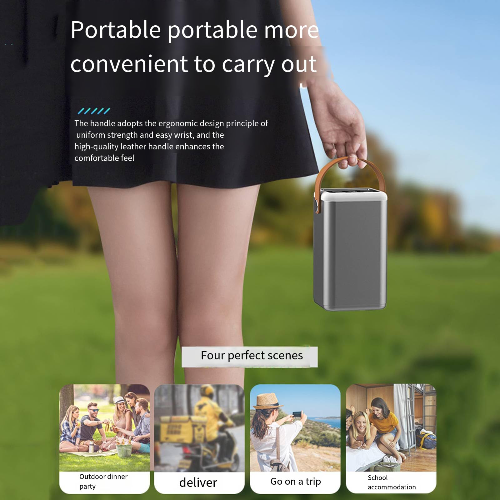 Alimentatore di riserva per Notebook ad Alta capacità, 60000 mAh, per Esterni, con accumulo di energia, Ricarica ad Alta Potenza, Argento