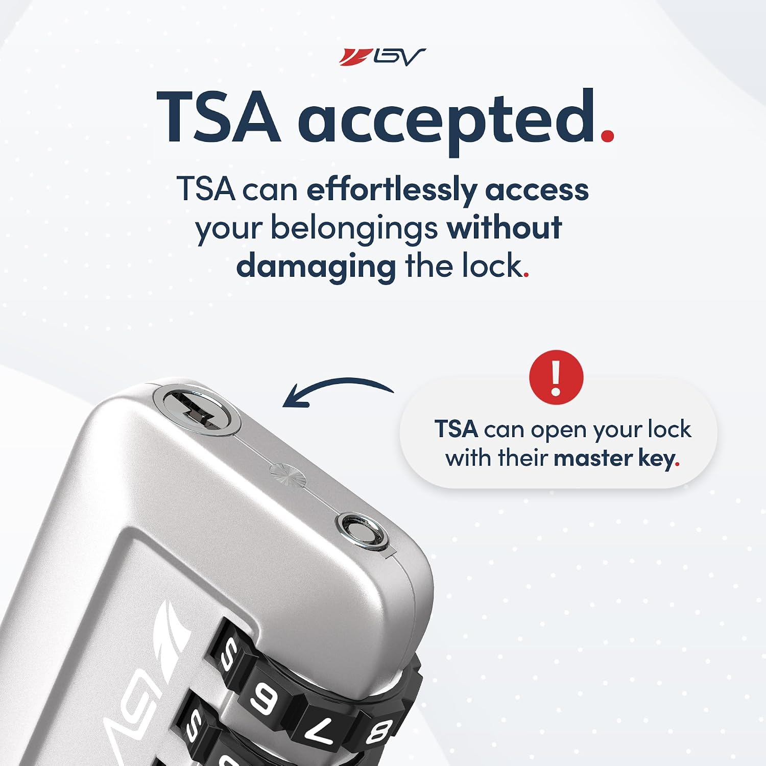  Luggage Locks TSA Accepted, Open Alert Cable Lock, Silver, 4 Pack thumbnail