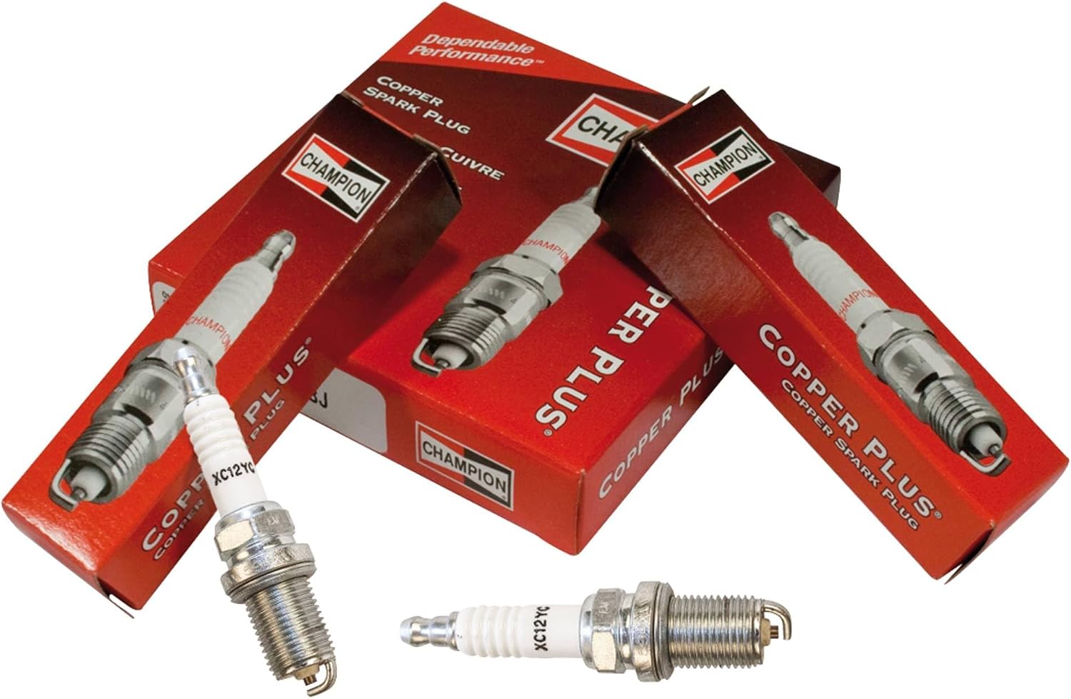 Champion Stens 130-055-4 Spark Plug Compatible with/Replacement for Briggs & Stratton 491055, 491055MA, 982, XC12YC, John Deere MIU11020, MIU11299, Kohler 25 132 13-S, 25 132 14-S, KH-25 132 14-S