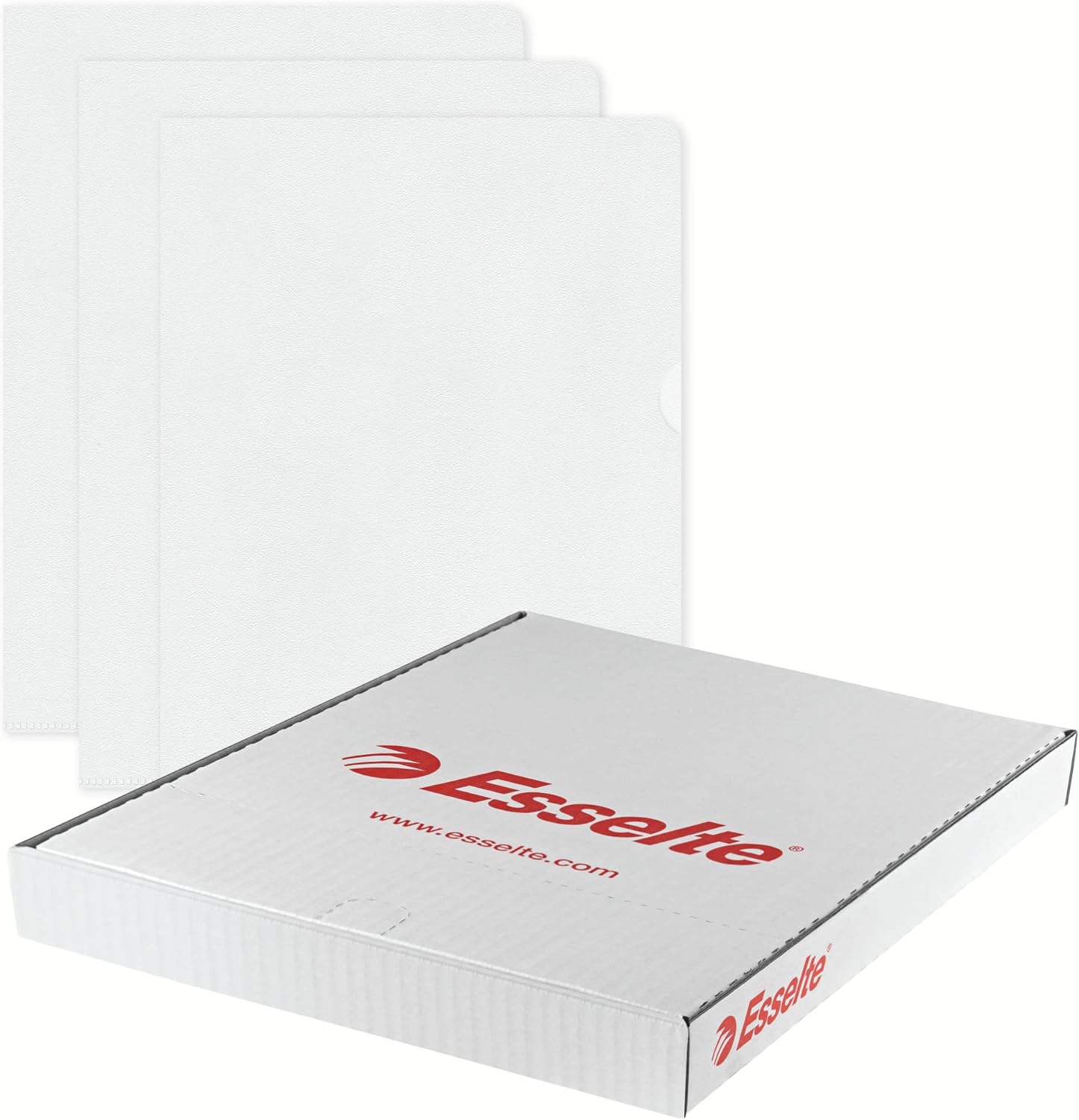 Esselte TS-110386 A4 Embossed Folder, Clear, Pack of 100