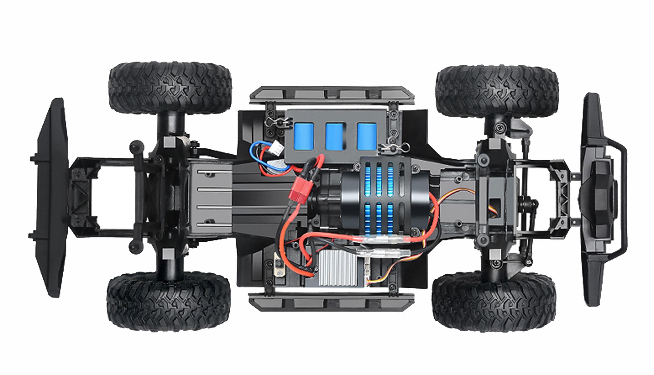 Amewi 22592 Dirt Climbing SUV Race Crawler 4WD 1:10 RTR biały/czerwony, w zestawie pilot zdalnego sterowania, akumulator, kabel do ładowania
