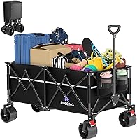 Vista 29 de Carrito plegable con ruedas plegable – Carros plegables resistentes para comestibles, deportes, jardín, compras, camping