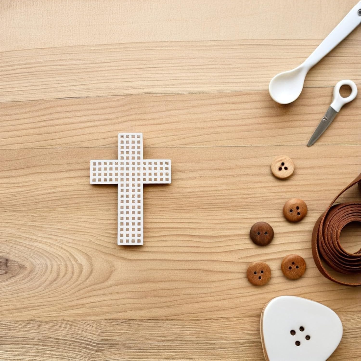 10pcs Plastic Cross Canvas Sheets for Needlework Beginners 7.8x5.5cm