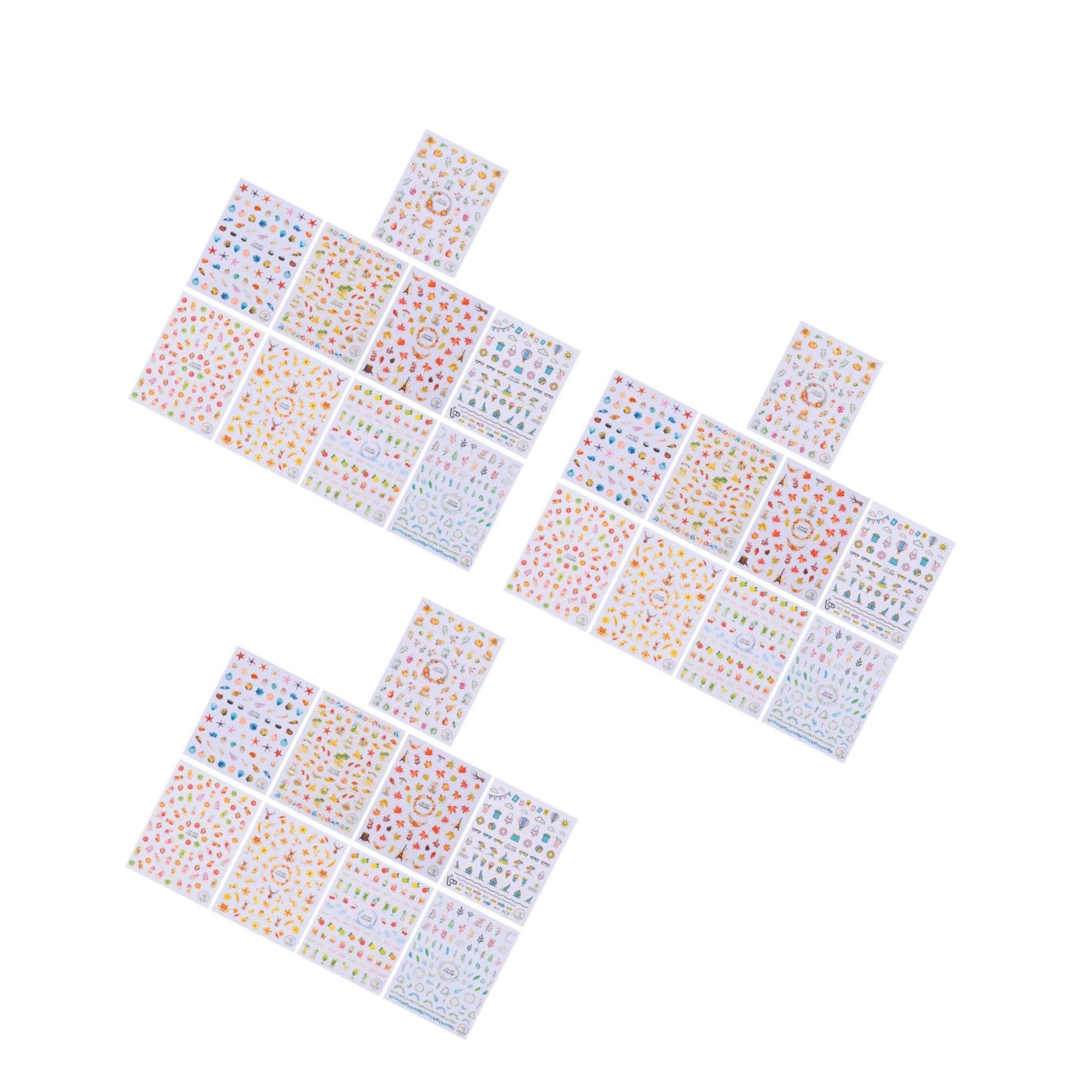 Healeved 27fogli Stickers Per Unghie Autoadesivi Decorazioni Per Nail Art Facili Da Applicare Per Manicure Festive e Quotidiane Include Design Unici Per Ogni Occasione