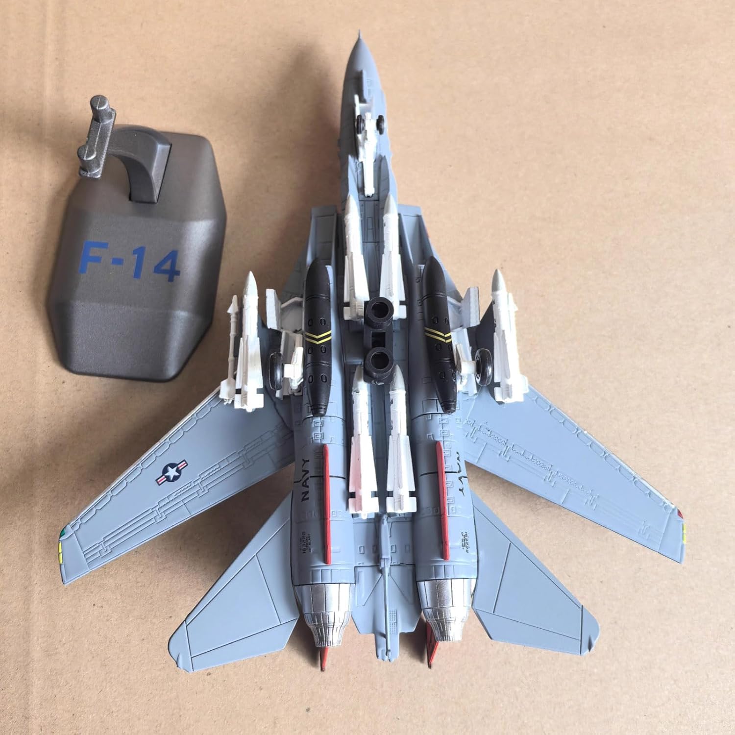 Alloy United States Navy VF-101 Grim Reapers Grumman F-14 Tomcat Fighter Model 1:100 Scale, Alloy Aircraft for Collection Displaying