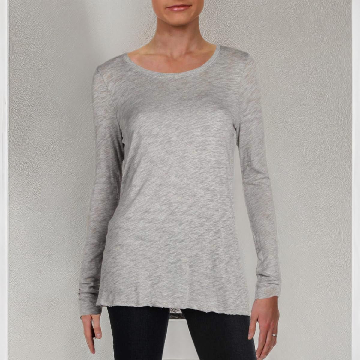Anthony Thomas Melillo ATM Women's Long Sleeve Destroyed Wash Tee - Image 7