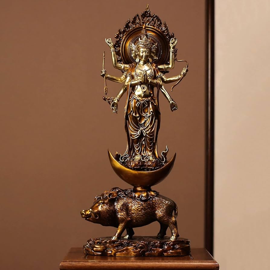 Amazon|dsdsad仏像【摩利支天立像】 真鍮製 (総高56cm、幅23cm Amazon|dsdsad仏像【摩利支天立像】 真鍮製 (総高56cm、幅23cm