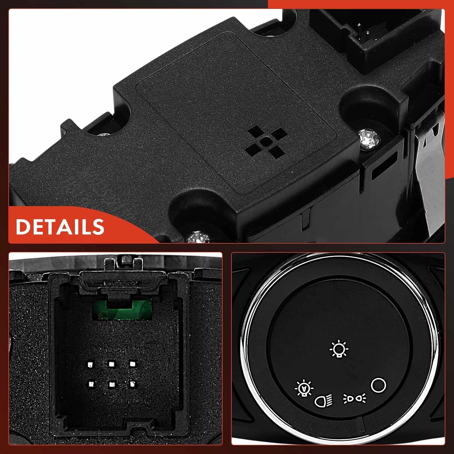 A-Premium Headlight Switch Instrument Panel Headlamp Dimmer Switch Compatible with Ford Escape 2013-2019, Focus 2012, C-Max CMax 2013-2018, Transit Connect 2014-2018