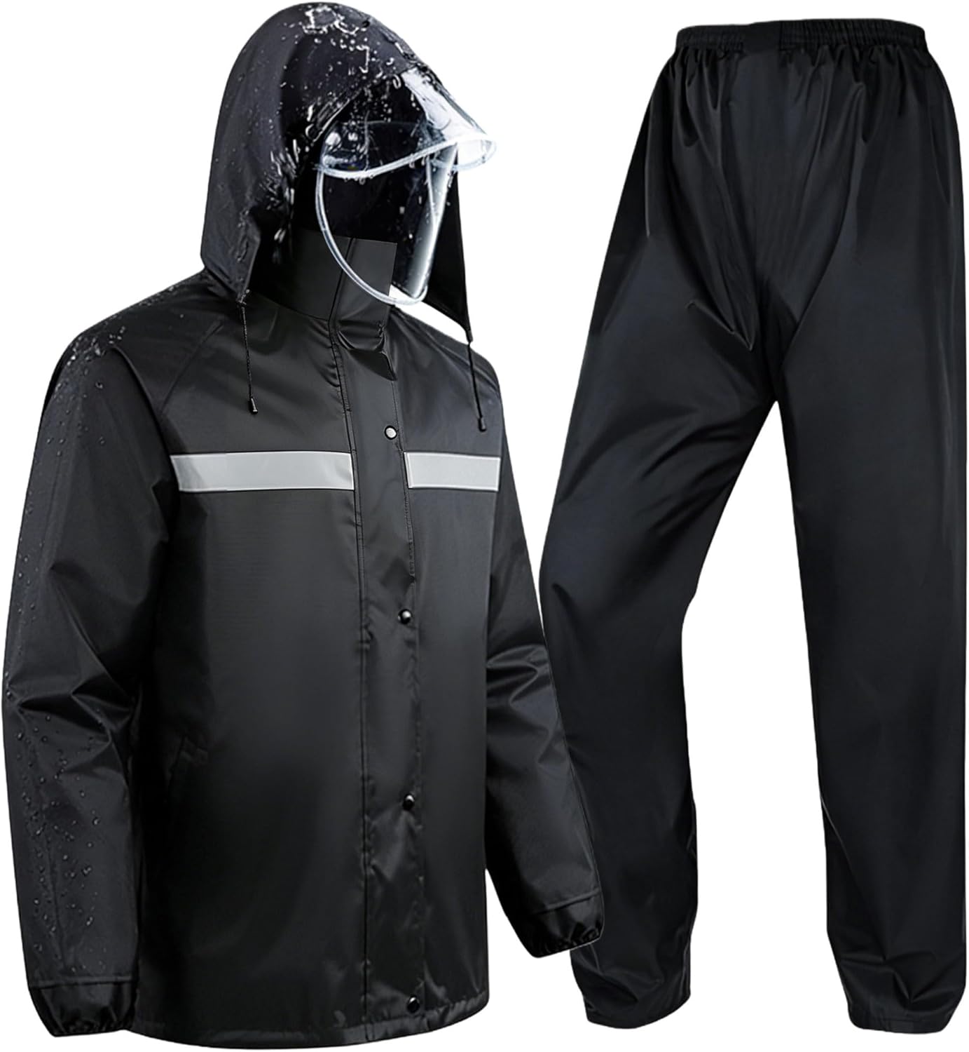 SooGree Waterproof Rain Suit for Men Women-Lightweight,Breathable Jacket and Pants Set for Hiking,Camping, Fishing Windproof