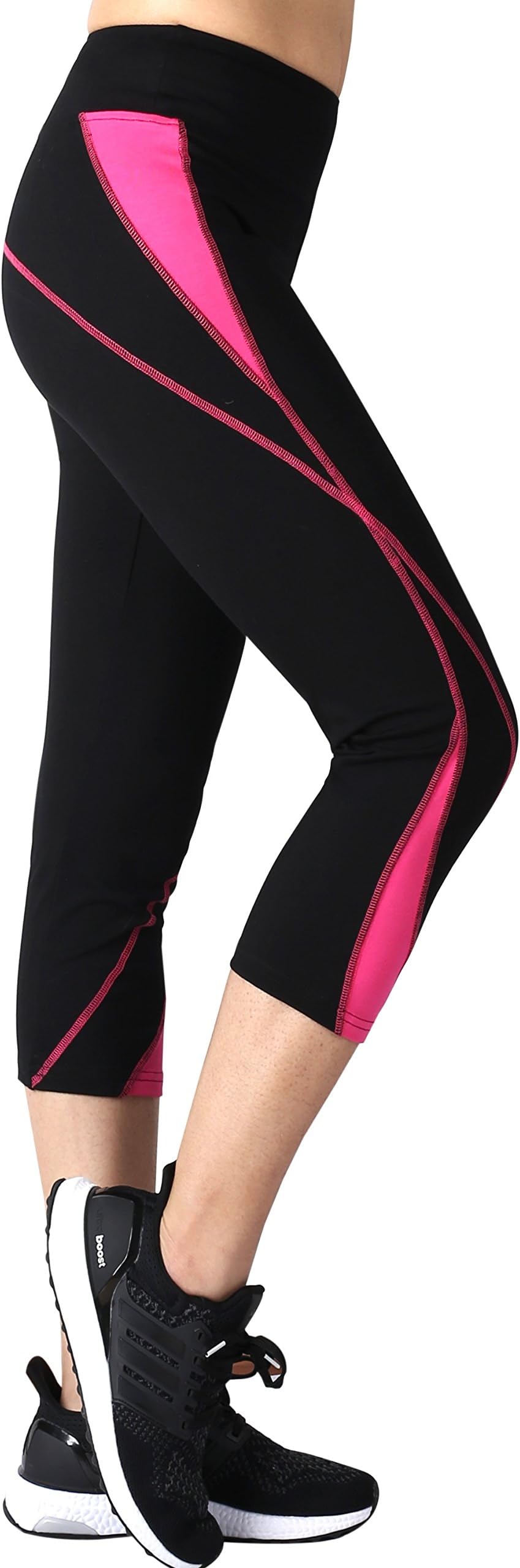 Neonysweets Womens Capri Workout Pants Running Yoga Pants Active Leggings