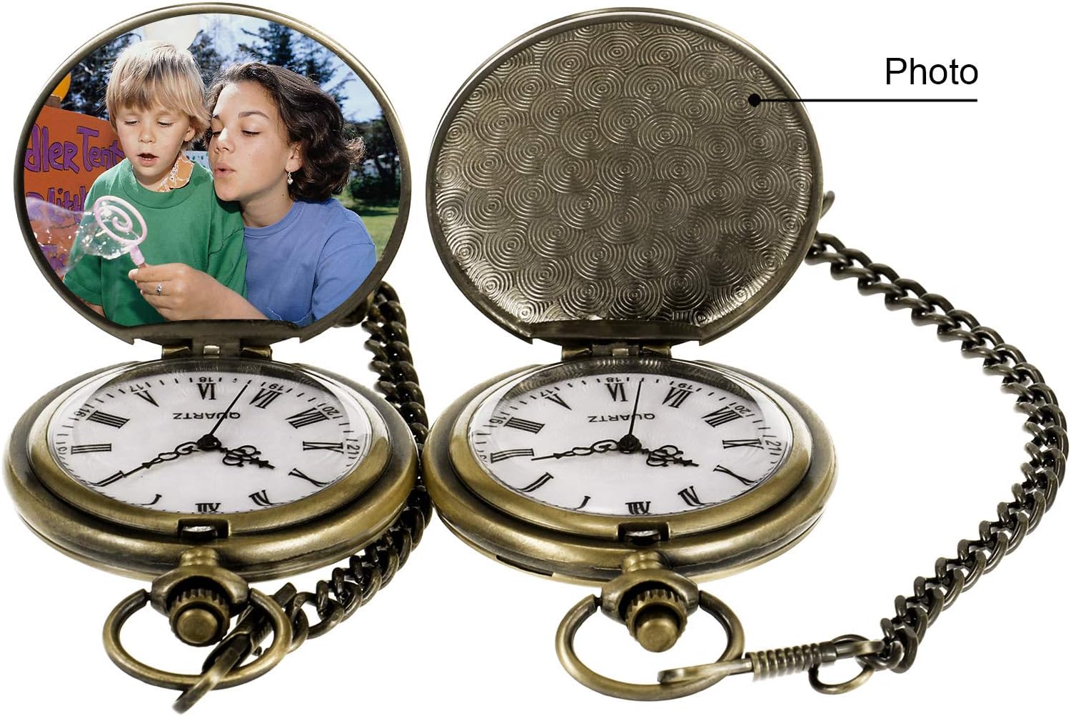 TREEWETO to My Son Quartz Pocket Watch - Graduation Gifts for Him - Personalized Engraving Customized Gift for Son Husband Dad Bestman Grandson