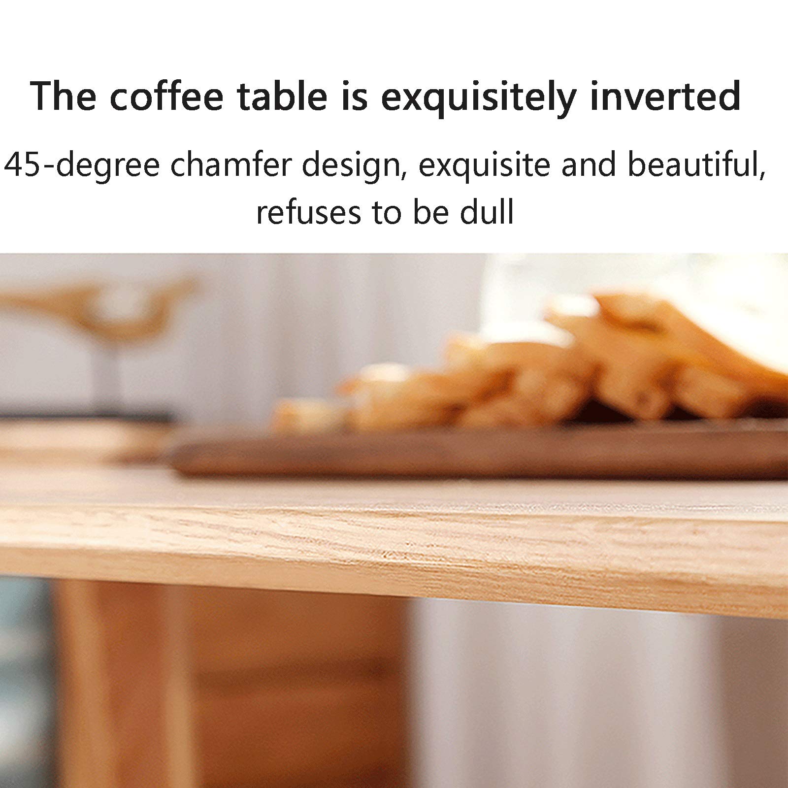 GArcan Couchtisch, Beistelltisch, Tee-Beistelltisch, Beistelltisch, Massivholz-Beistelltisch mit Holzbeinen, Couchtisch, runder Snack-Tisch, einfach zu montieren, Sofatisch, Kleiner Nachttisch, Bei