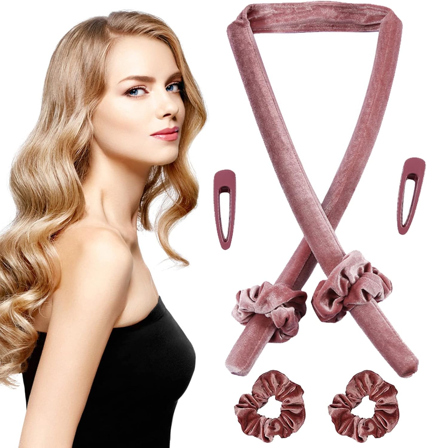 Rouleau à Cheveux Sans Chaleur,Bigoudis Cheveux,Bigoudi,Bandeau de Tige