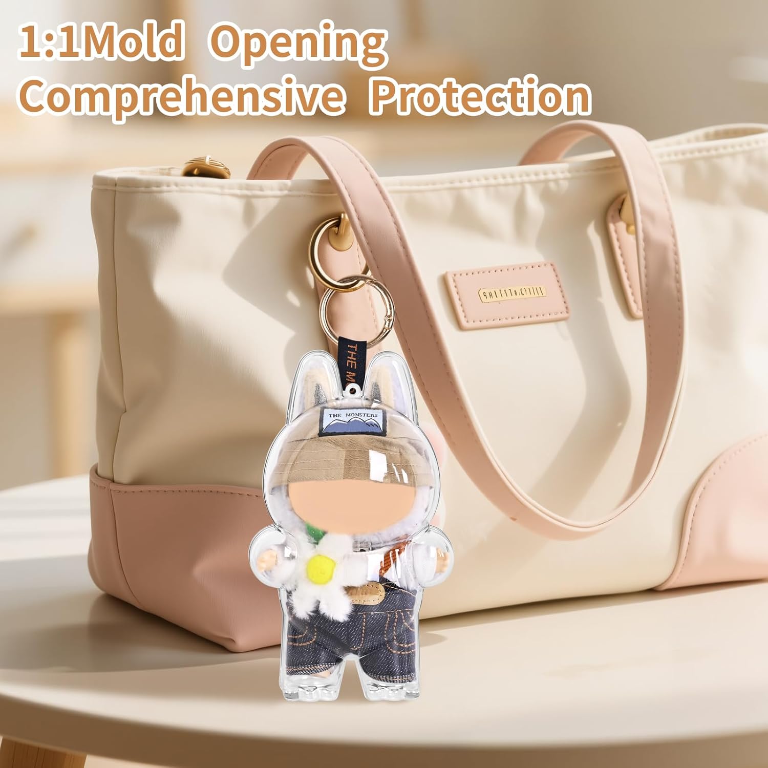 Protective Case for Monsters Exciting Macaron, Clear Figure Display Case,Blind Box Display Pouch for Fans and Collectors