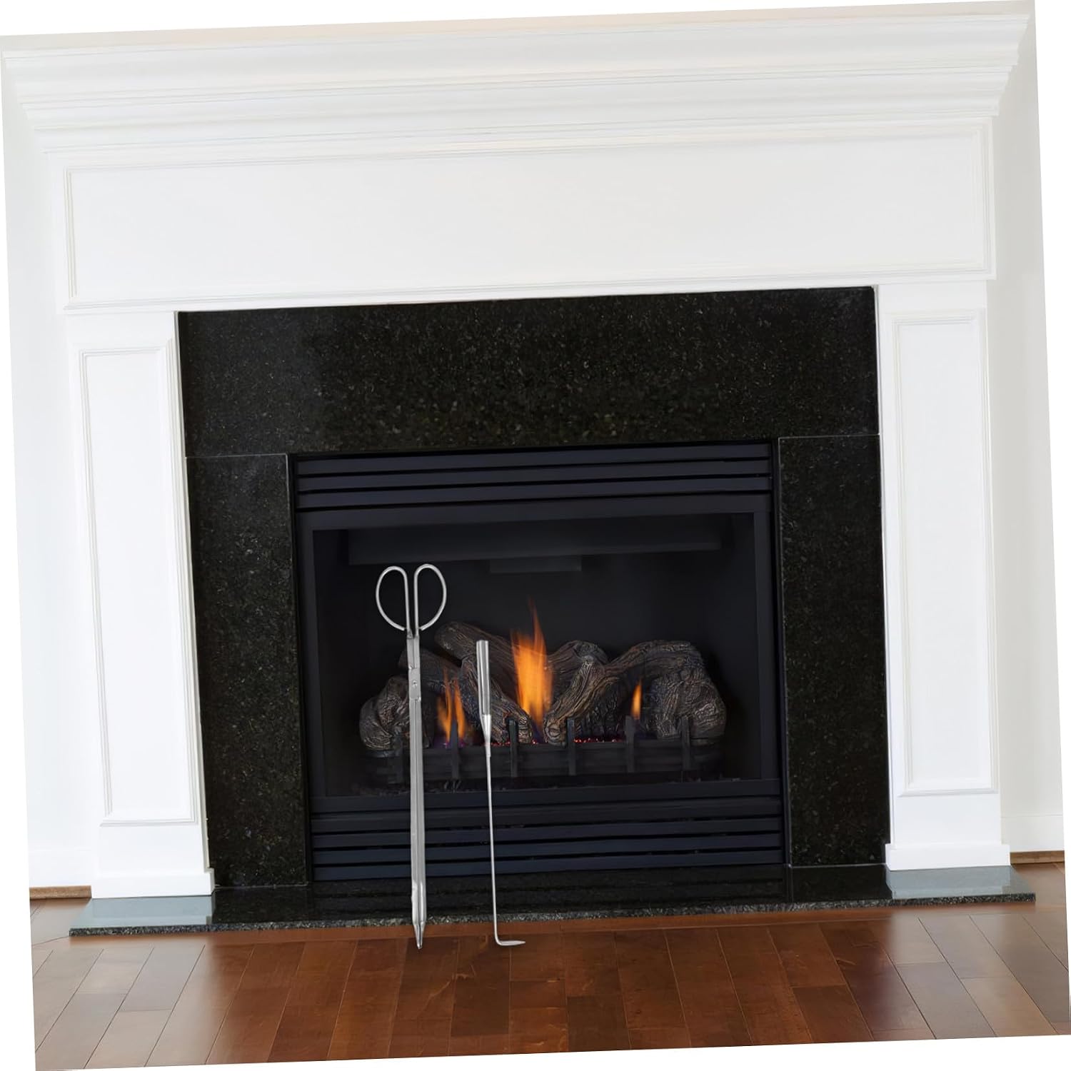 Xmas Fireplace Hook Stainless Steel Stove Tongs Fire Maintenance
