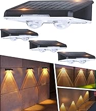 Solar Outdoor Fence Light, Entryway Light, Illumination Sensor, Garden Light, 1000mAh IP66 Waterproof, Ultra-High Brightness LED, Nameplate Light, Indicator Light, Gatepost Light, Yard, Stairs