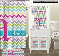 Vista 3 de RNK Shops Cesta de basura personalizada de cheurón colorido - una cara (blanco)