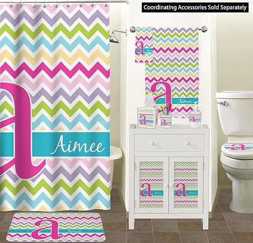 Miniatura 3 de RNK Shops Cesta de basura personalizada de cheurón colorido - una cara (blanco)