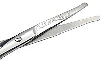 Vista 5 de Rounded Stainless Steel Small Facial Hair Scissors, 3.7 Inches - Rounded Tip Scissors for Nose Hair, Mustache, Beard, Eyebrows, Eyelashes & Baby