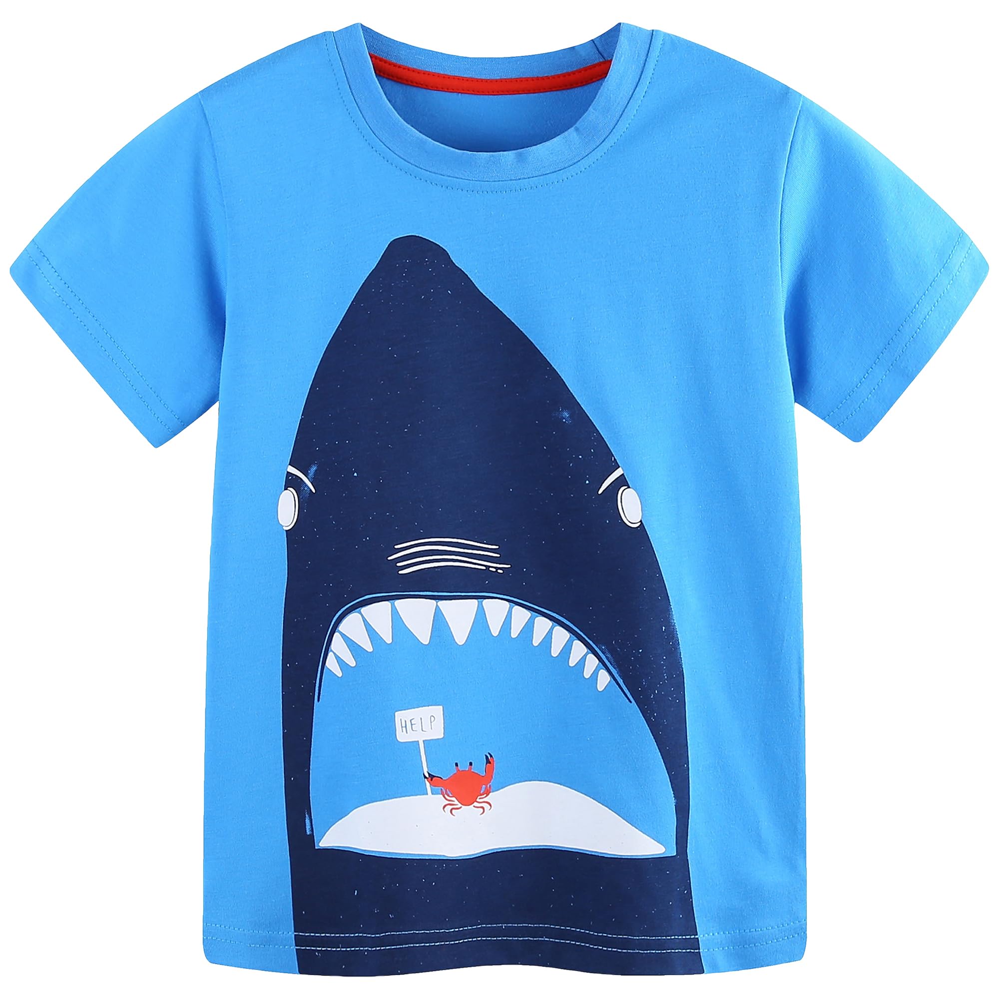 AIWUHE Toddler T Shirts Cotton Summer Tshirts Boys Girls Short Sleeve Tee Tops Casual Graphic Clothes Crew Neck Shirts 2-6Y