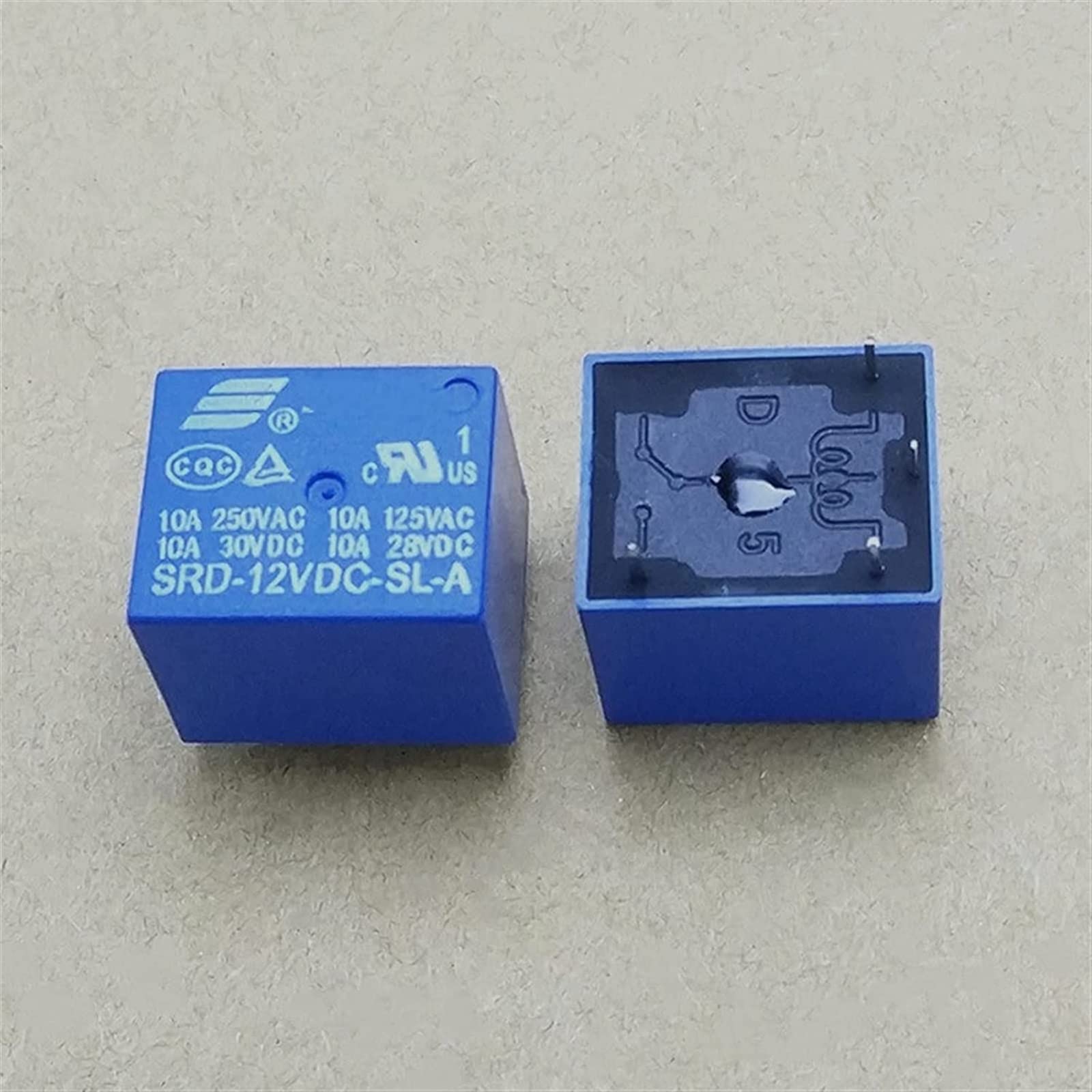 Parti di ricambio Relè 10 pezzi DC12V bobina SPDT 4 pin relè di potenza tipo PCB SRD-12VDC-SL-