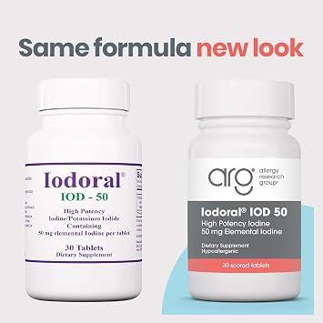 Optimox Iodoral 50 mg Iodine Potassium Iodide, 30 Tablets