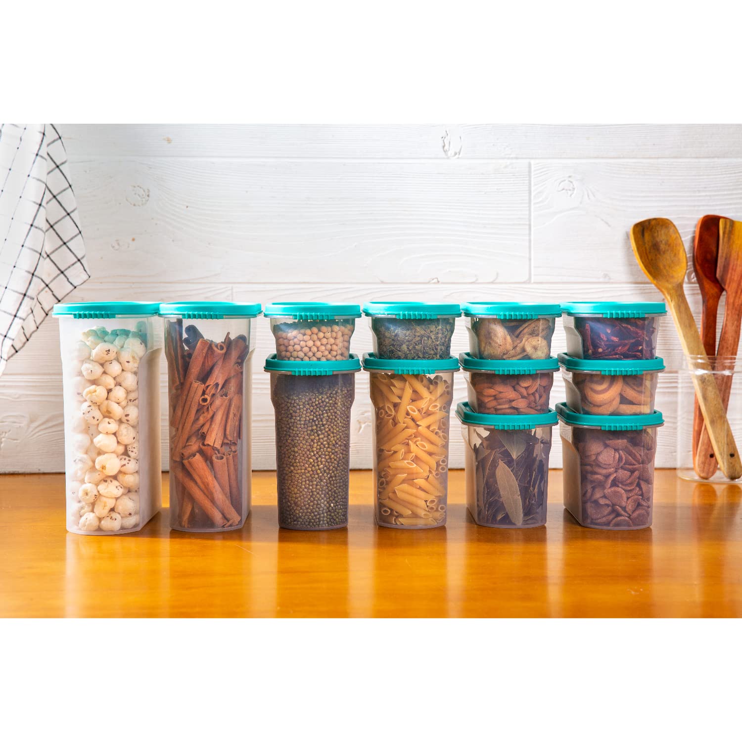 Buy Gluman Modular Container Set of 12 | 100% Food Grade | Dishwasher ...