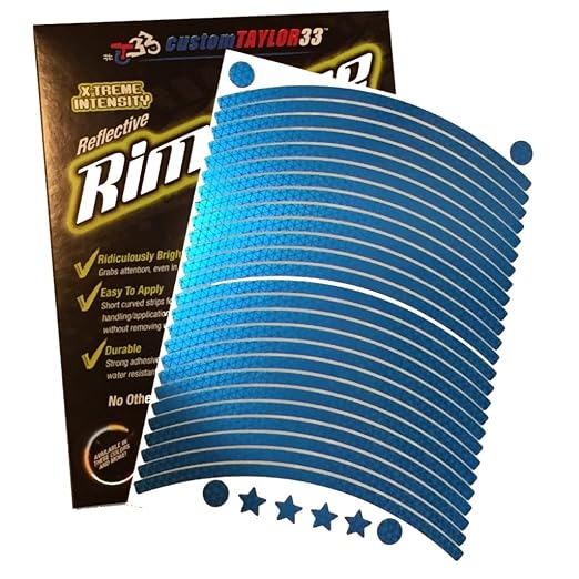 Cintas reflectantes para llantas 17"/19" color azul baby miniatura 3