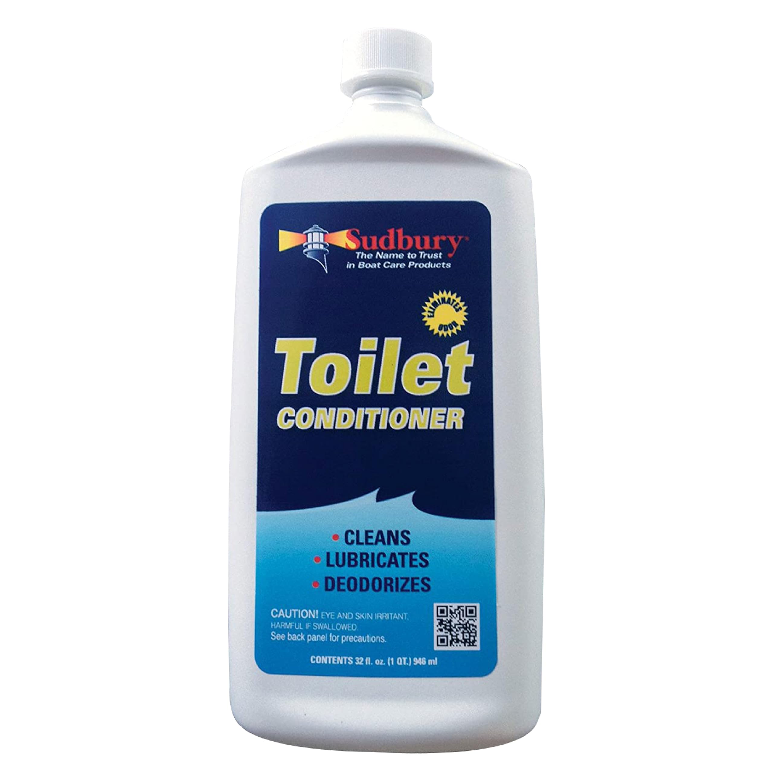 Sudbury Toilet Cleaner, Odor Eliminator for Marine Toilets, Essential Boat Accessories and Boat Cleaning Supplies, 32 oz.